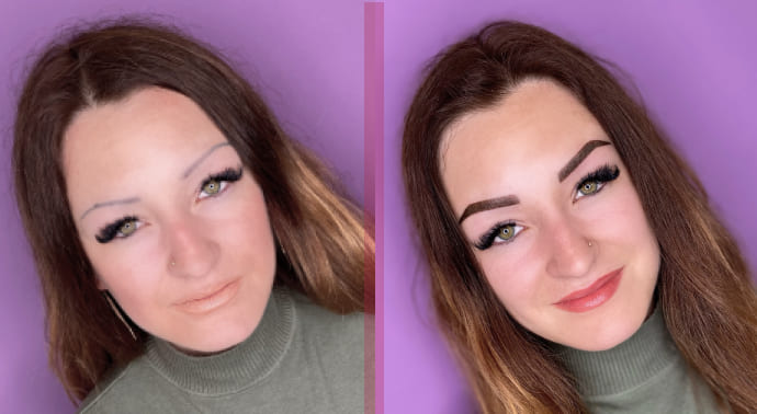 Fix permanent makeup eyebrows of another artist - Dayton OH